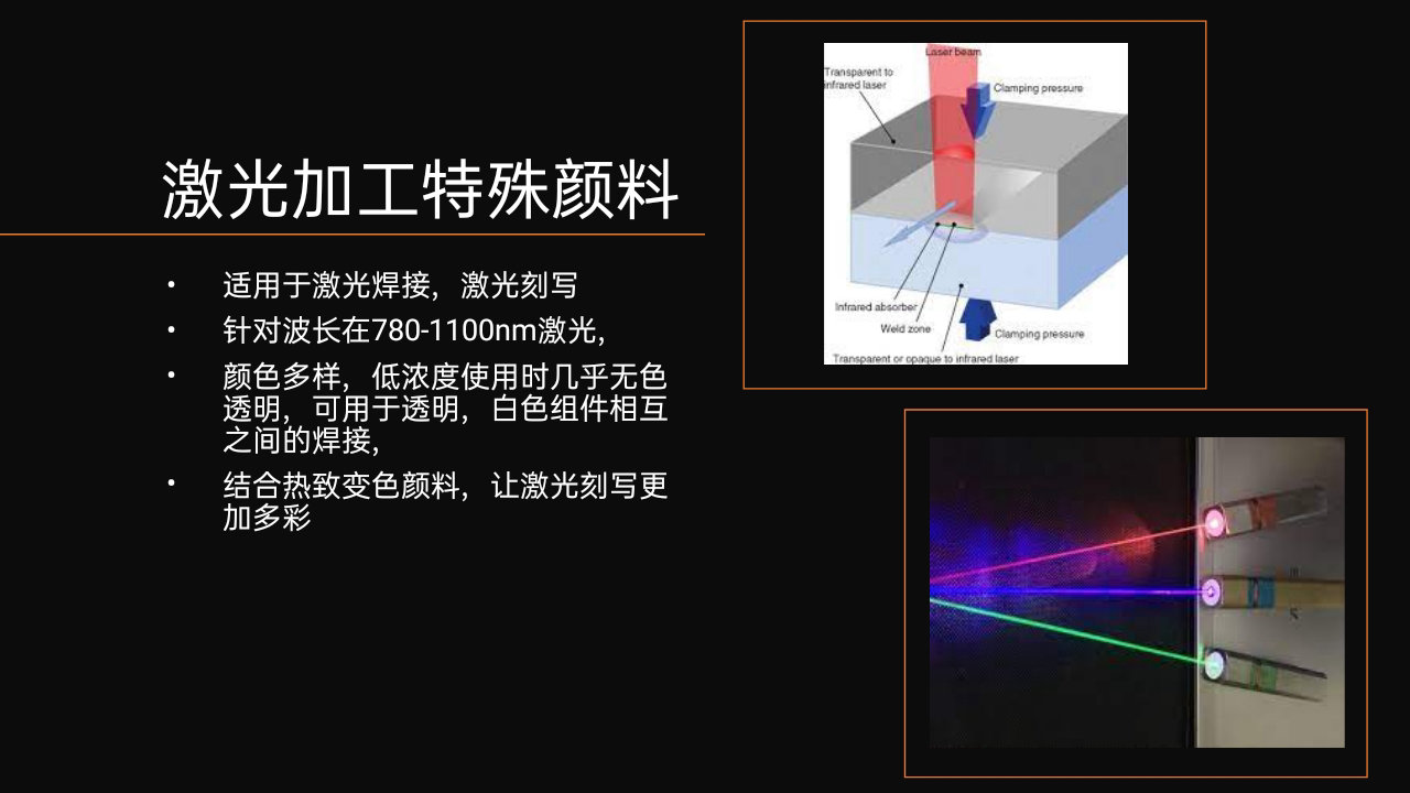 Laser processing of special pigments